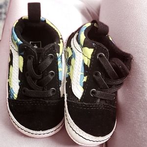 Baby size 3 black, blue, green Vans